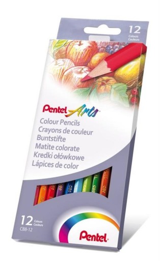 PENTEL sada CB8-12 ceruzky + lekcie