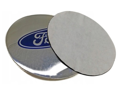 Hliníková nálepka na puklice FORD 56mm strieborná