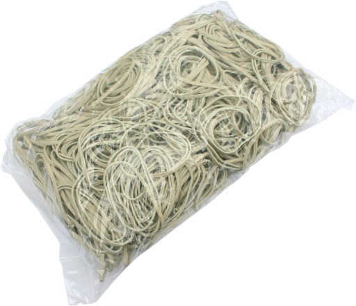 PRECISION Gumy LARGE HRUBÉ ŠIROKÉ 80 mm x 3 mm SILNÁ BIELA 1 KG