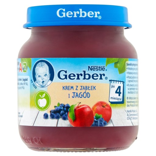 Gerber Dessert Krém z jabĺk a bobúľ po 4 mesiacoch 125 g