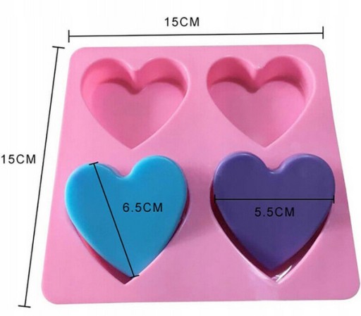 SILIKÓNOVÁ FORMA NA MUFÍNOVÉ KUCHYNICE SRDCE SRDCE NA VALENTÍNA