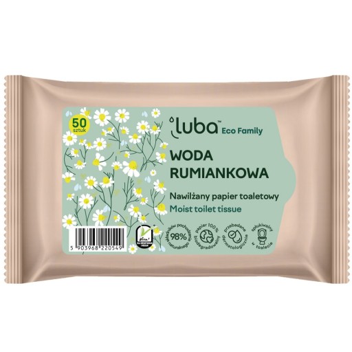 Vlhčený toaletný papier Harmančeková voda 50 kusov Luba toaletný papier