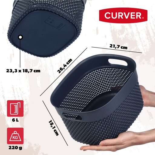 KOŠ NA NÁDOBY CURVER 6L ORGANIZÁTOR NAVY ECO