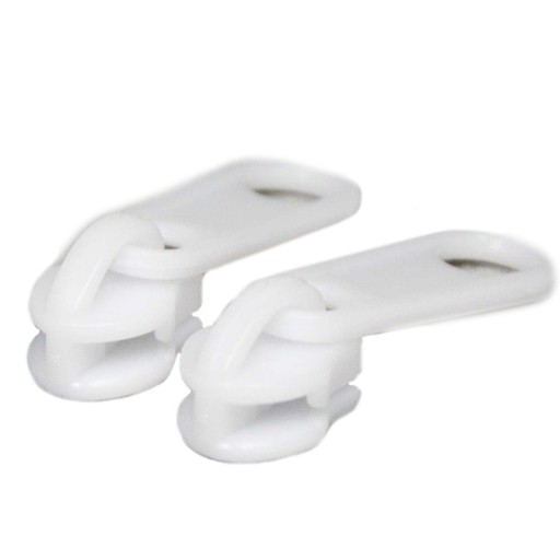 3mm špirálová páska na zips, BIELA + 10 zipsov, 5m