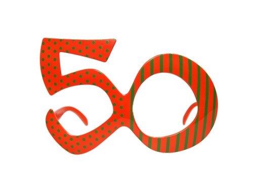 Okuliare číslo 50 Päťdesiate narodeniny