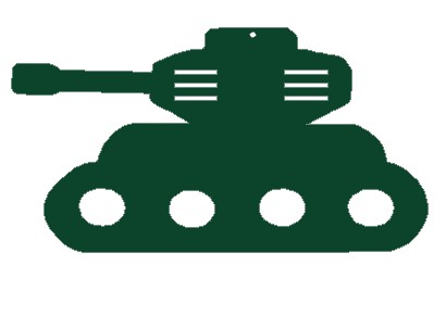 Prívesok TANK, dekorácia na okno záves, vojenská sivá