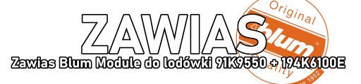 Prekrývací pánt BLUM Module 91K9550 pre chladničku