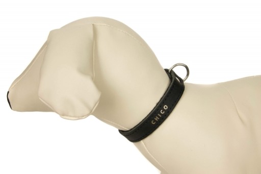 Kožený obojok s filcom psík 27-36cm/12mm Čierny