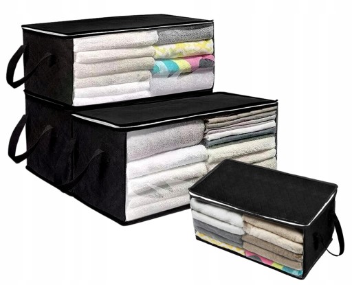 Veľký organizér box, taška na oblečenie, obliečky, XL deka, pevná do skrine