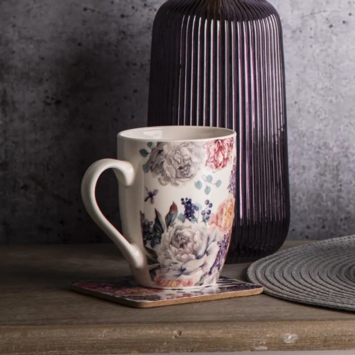 Hrnček na kávu + podložka pod hrnček Altom Design Lilac Bez 320 ml