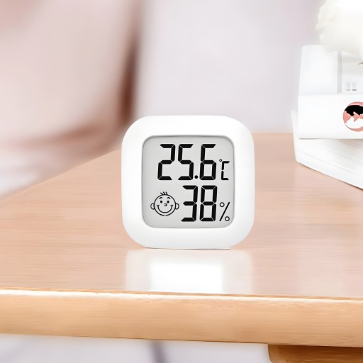 ELEKTRONICKÝ PRIESTOROVÝ TEPLOMER DIGITÁLNY vlhkomer METEOSTANICA + BATÉRIA