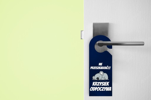Super personalizovaný prívesok na dvere s koalou a názvom NERUŠIŤ!!!