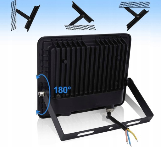 Halogénový reflektor LED reflektor 50W 4500K tenký vonkajší vodotesný