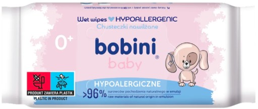 BOBINI BABY Hypoalergénne vlhčené obrúsky 60 ks.