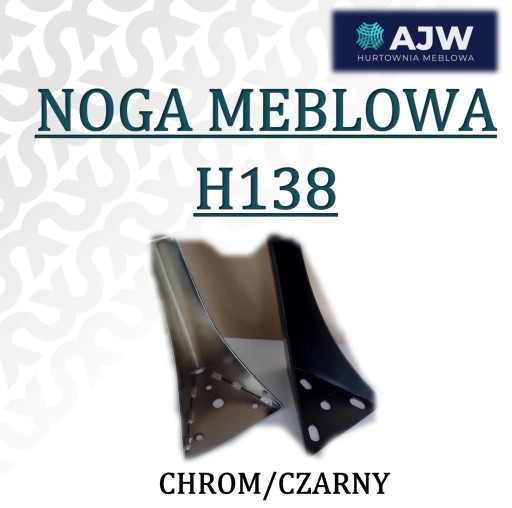 NÁBYTKOVÁ NOHA H138 CHROM