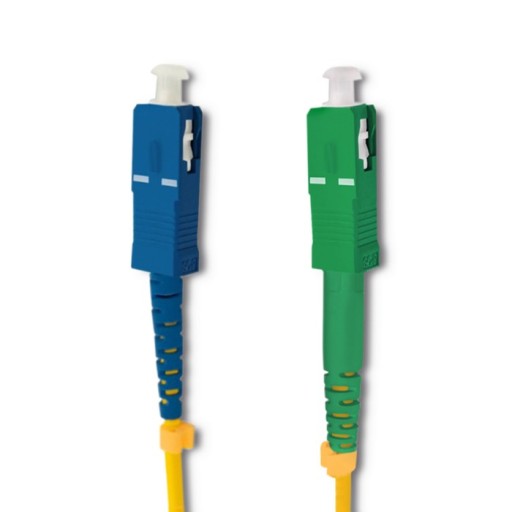 Qoltec SC/APC - SC/UPC prepojovací kábel z optických vlákien | Singlemode | 9/125 | 1 m