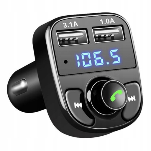 FM TRANSMITTER SD MP3 BLUETOOTH NABÍJAČKA 2xUSB 3.1 1.1 SÚPRAVA TELEFÓNU