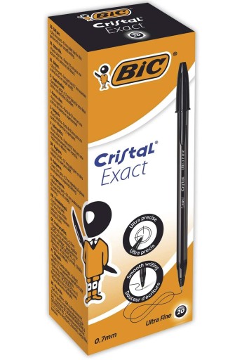 BIC CRISTAL EXACT TRADITIONAL BALLPOINT, čierny