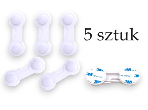 Ochrana skrinky, zámok nábytkovej zásuvky, 5 ks