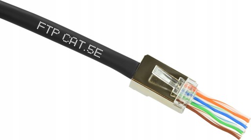 10x koncovka konektora RJ45 Pass Through RJ 5E FTP STP konektory Konce LAN