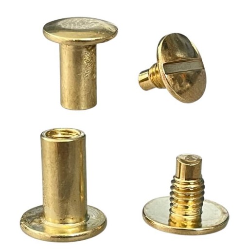 Skrutkové nity Skrutka 12mm Zlatá 5 ks