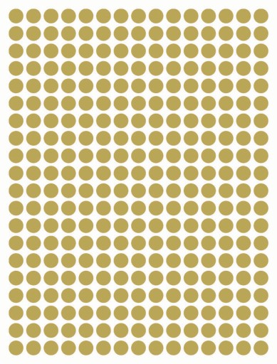Nálepky CIRCLES Bodky 1cm 300ks ZLAT