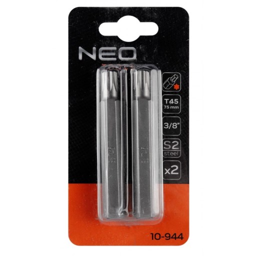 Bit TORX T45 x 75 mm, S2 x 2 ks, NEO 10-944