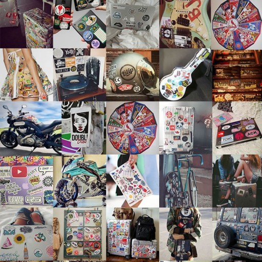 Vodotesné samolepky samolepky MIX 50 ks