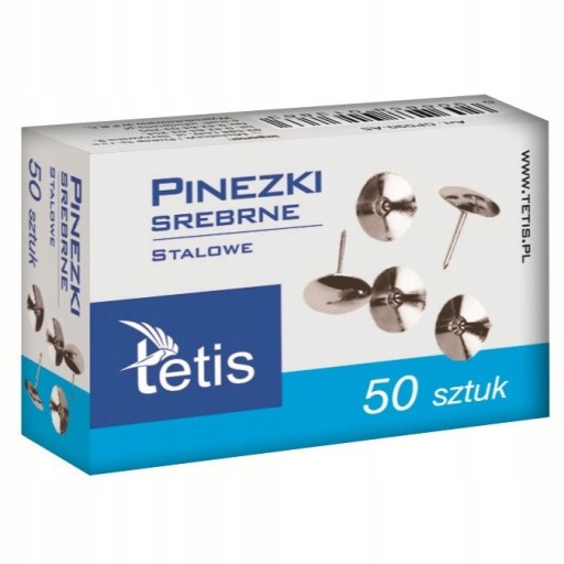 Pevné strieborné OCELOVÉ ŠPIČKY, 50 kusov TETIS