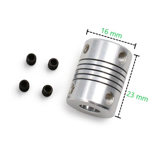 FLEXIBILNÁ, PEVNÁ SPOJKA BEZ HÔR, HRIADEĽ 8x8 mm