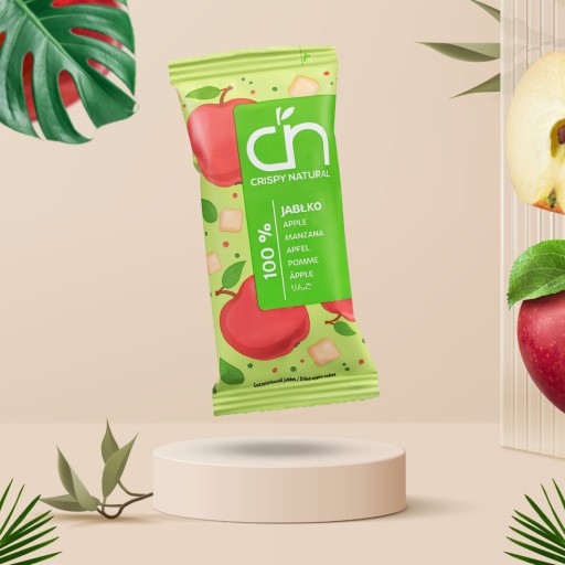 SUŠENÉ JABLKO KOCKÉ ZDRAVÉ LAHODNÉ PRÍRODNÉ 100% FIT CHRUPÁ OBJÍDKA 12G