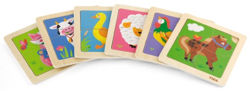 VIGA HANDY DREVENÁ KAČIČKA PUZZLE 4EL EDU