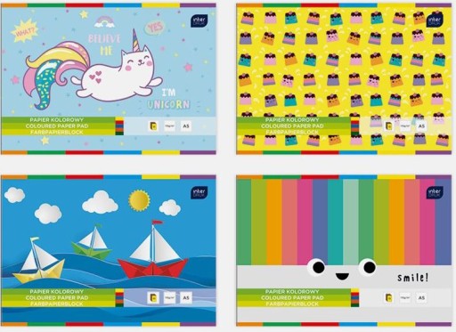 Blokový zošit farebný papier A4/10k Interprint
