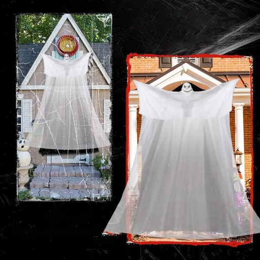 ZÁVESNÁ DEKORÁCIA SKELETOROVÁ HALLOWEENOVÁ MASKA 3,3M*2M