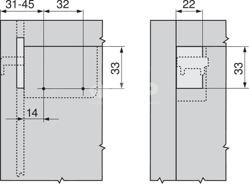 BLUM PRÍvesok 48N0510 ĽAVÝ/PRAVÝ BIELY 130kg SET