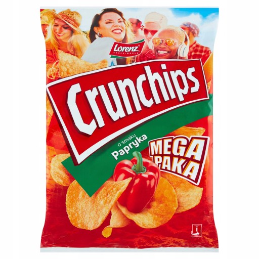 Crunchips Zemiakové lupienky s príchuťou papriky 200