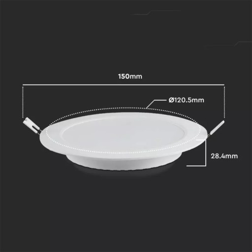 V-TAC LED panelové vstavané prémiové stropné svietidlo 6W okrúhle fi120 4000K 660lm