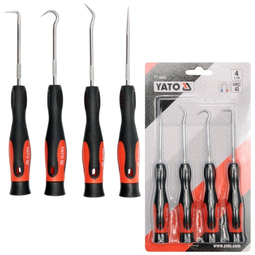 HÁKY S RÚČKOU 4 kusy YT-0843 YATO