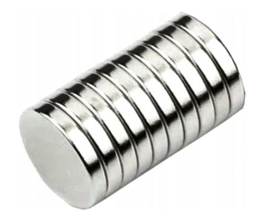 Neodymový magnet okrúhly 10x2 10ks, silný horčík