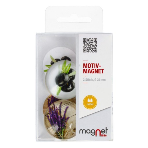 FAREBNÁ chladnička MAGNETS GLASS Oliva/Levanduľa 3,5 cm 2 kusy MAGNET
