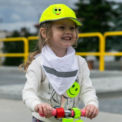 REFLEXNÉ NÁLEPKY NA BALENIE NA CYKLISTICKÚ PRILBU HAPPY FACE EMOTIONS 4 KS