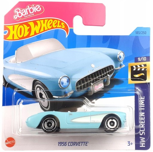 Hot Wheels HKK87 1956 Corvette Barbie HW Screen Time auto