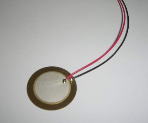 piezomenič 27mm, káble 20cm