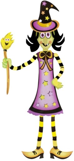 Závesné dvere čarodejnice Nástenná dekorácia Halloween čarodejnica 95 cm