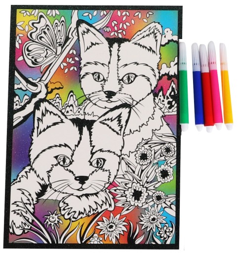GLITROVÁ OBRAZOVÁ Omaľovánka KREATÍVNA Omaľovánka + VÝLETY VZORY 17x25 CM