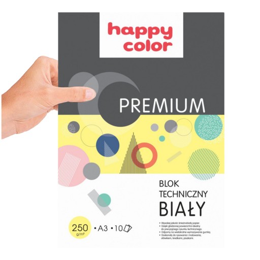 HAPPY COLOR Premium Technický blok biely A3 250g