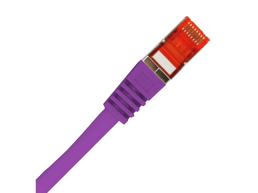 ALANTEC Patchcord S/FTP sieťový kábel kat.6A LAN RJ45 LSOH fialový 0,5m