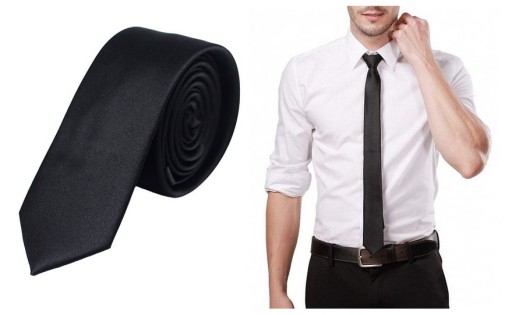 TIE Pánsky štíhly sleď, ČIERNA