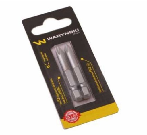 Sada skrutkovacích bitov PH2 50 mm Waryński v dvojdielnom blistri