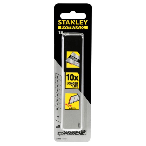 STANLEY Karbidové lámacie čepele 18mm - 5 ks. 11-818